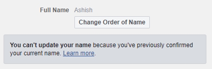 confirmed name