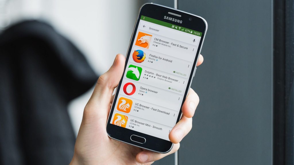 Image result for Mozilla android hand 2019